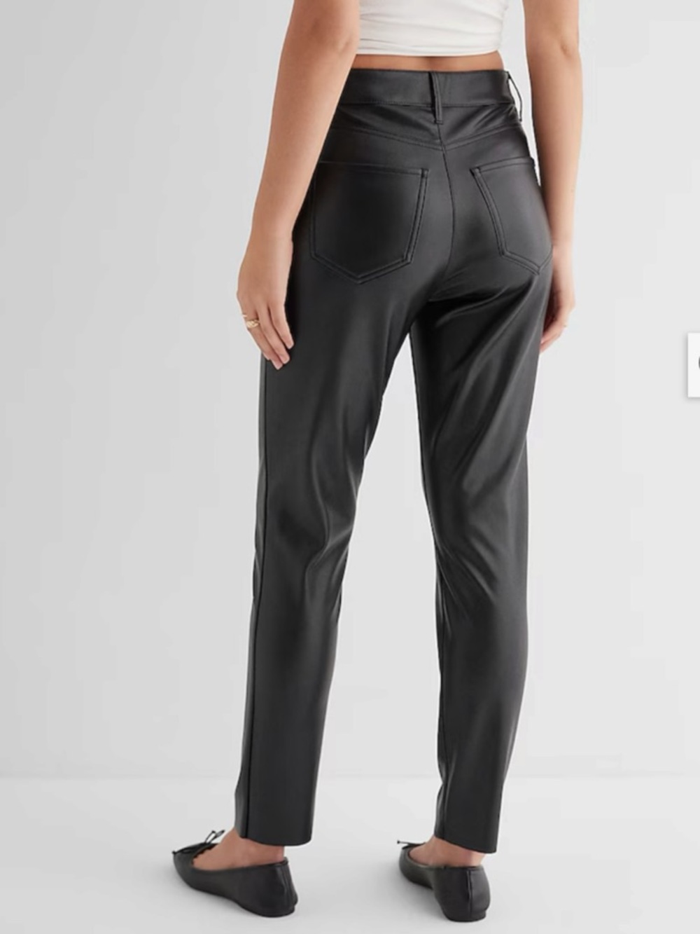 Express High Waisted Faux Leather 90s Skinny Pant Size 6 - Picture 3 of 9